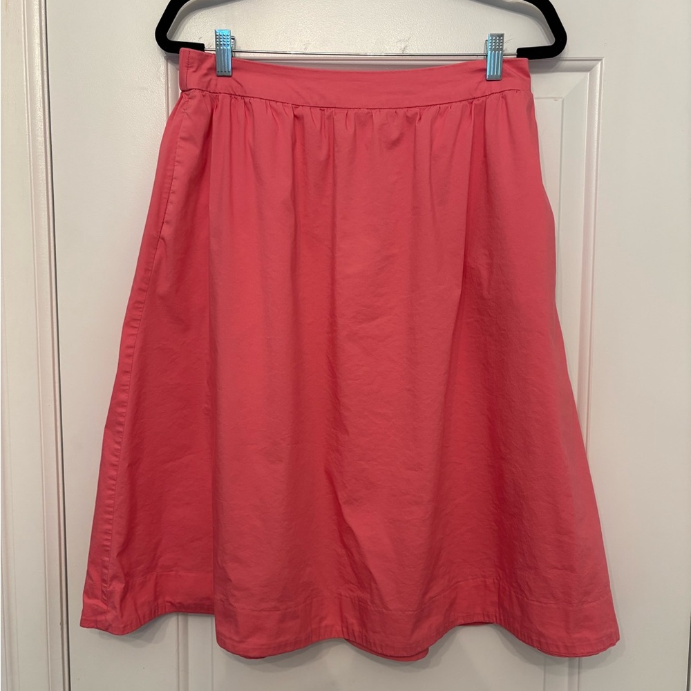 1901 Nordstrom Pink A-line Midi High-Wasted Skirt